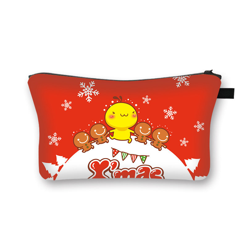 Wholesale Christmas Makeup Bags with Large Capacity Polyester Storage Bags
